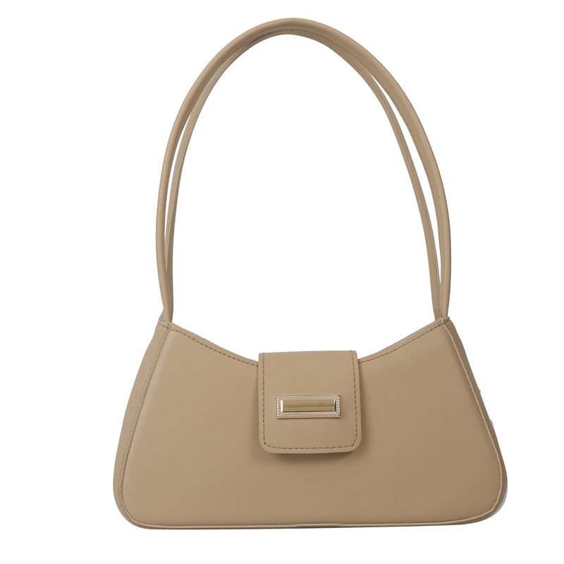 French Style Solid Color Baguette Shoulder Bag view 8