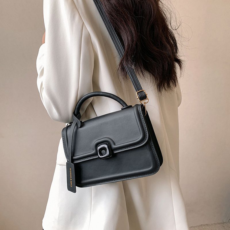 Minimalist Square Crossbody Top-Handle Bag view 3