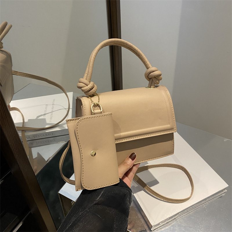 Minimalist Small Square Top-Handle Crossbody Bag view 2