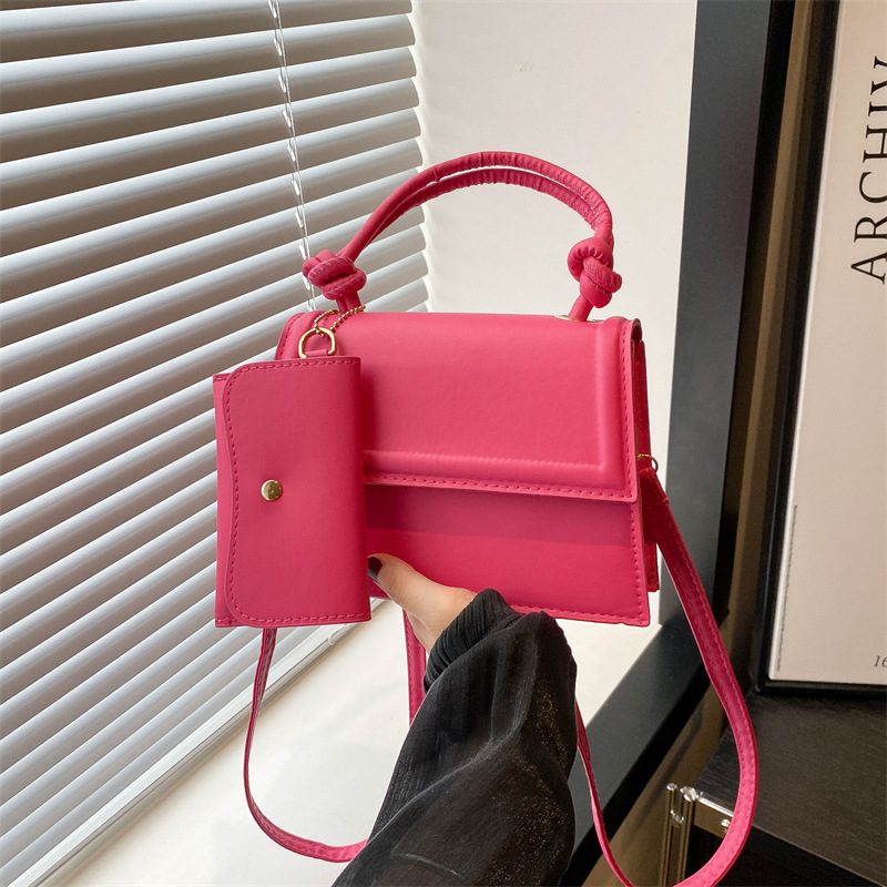 Minimalist Small Square Top-Handle Crossbody Bag view 4