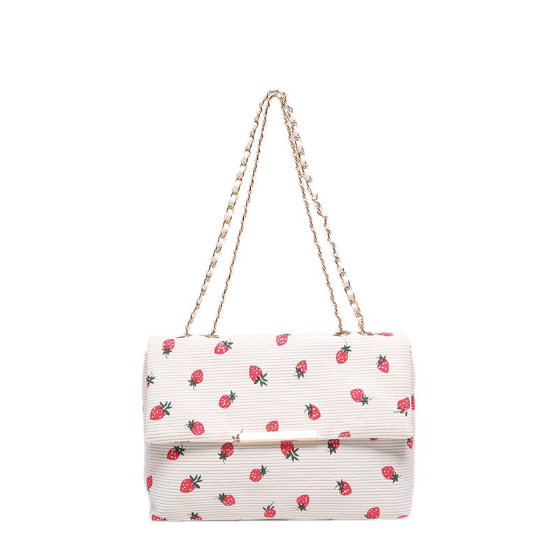 Strawberry Print Shoulder Crossbody Bag view 6
