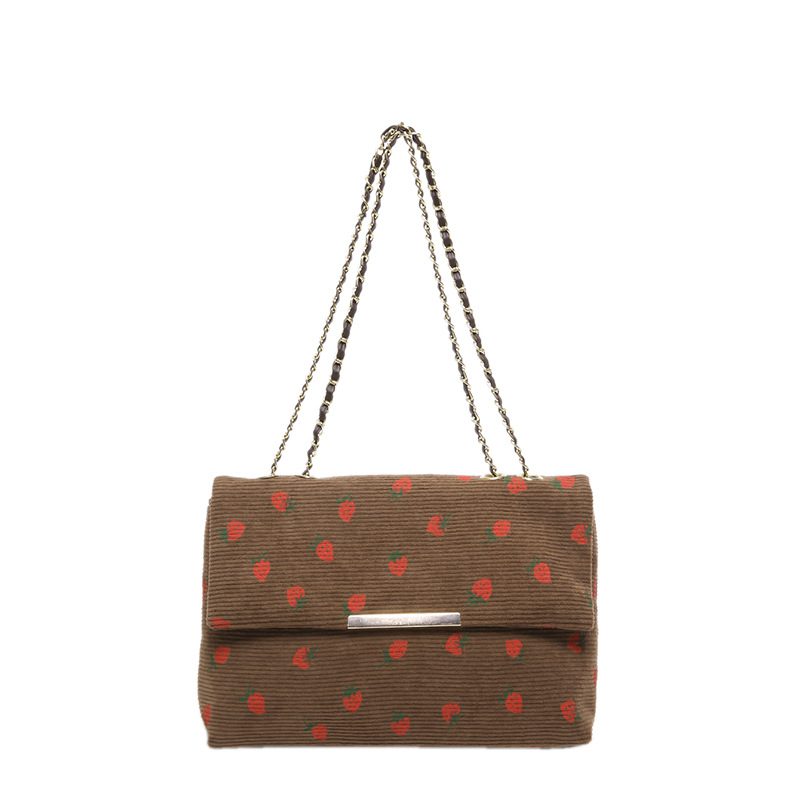 Strawberry Print Shoulder Crossbody Bag view 8