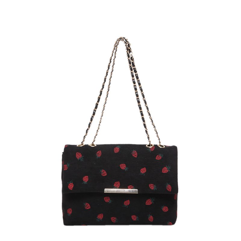 Strawberry Print Shoulder Crossbody Bag view 9