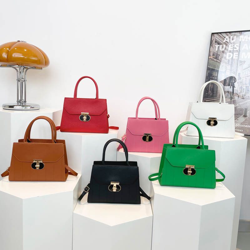Minimalist Small Square Top-Handle Crossbody Bag