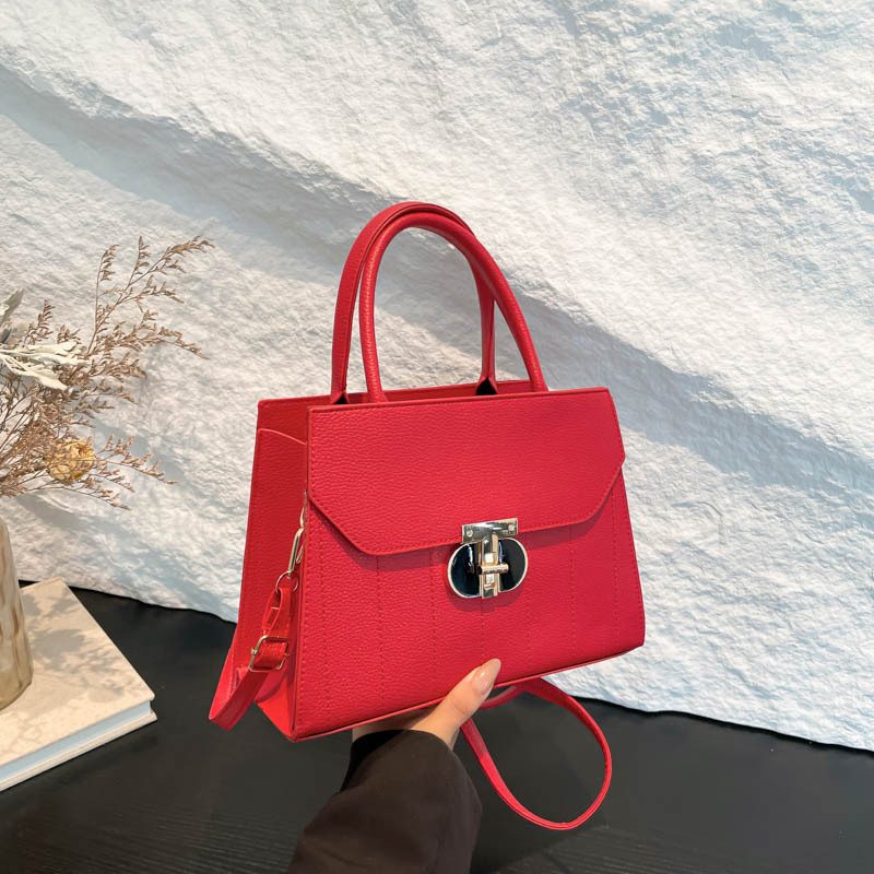 Minimalist Small Square Top-Handle Crossbody Bag view 3