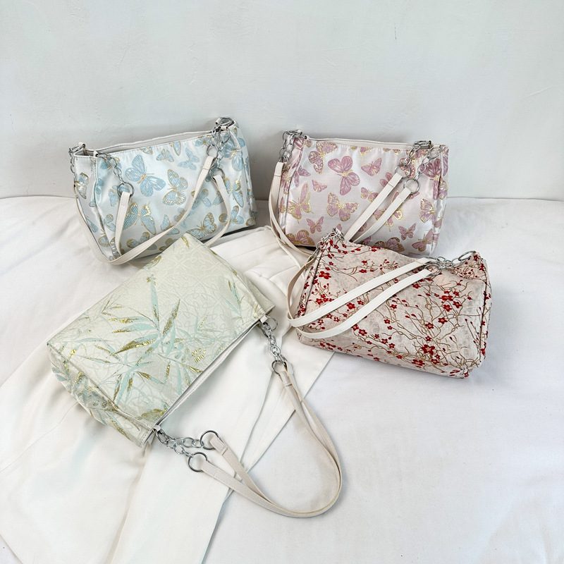 New Chinese Embroidered Large Capacity Tote Bag