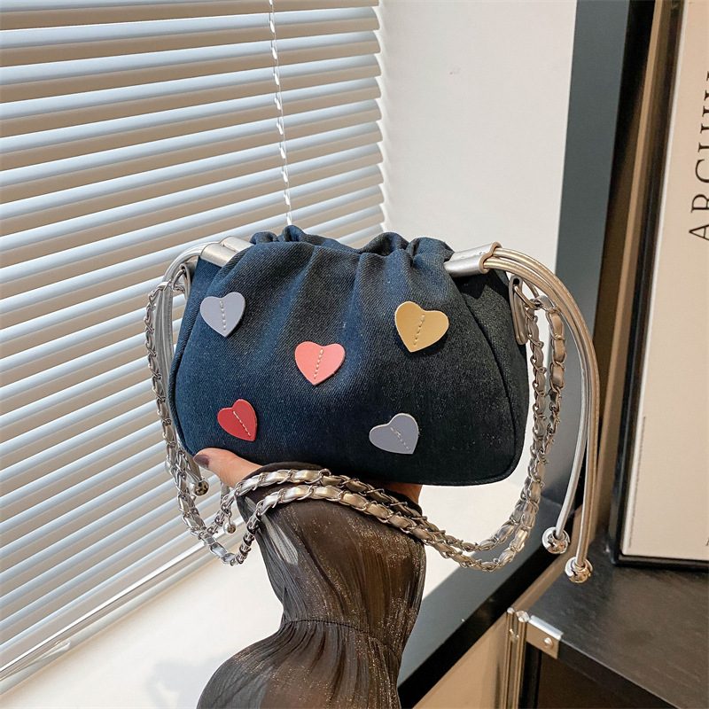 Colorful Heart Print Casual Crossbody Bag view 2