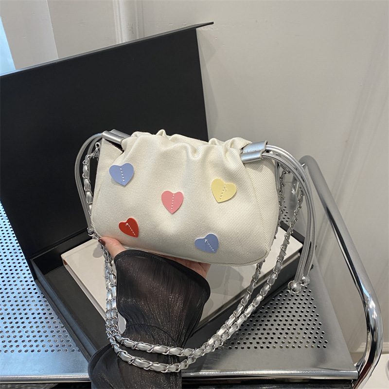 Colorful Heart Print Casual Crossbody Bag view 3