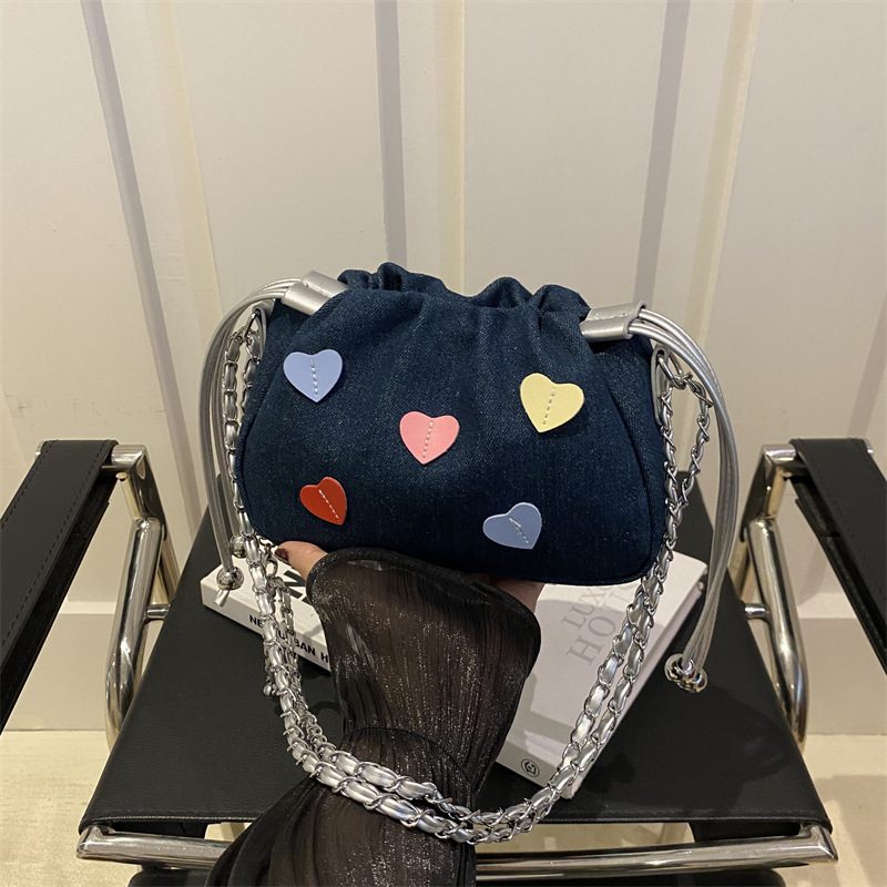 Colorful Heart Print Casual Crossbody Bag view 4
