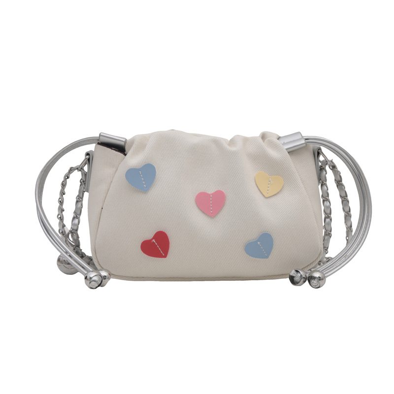 Colorful Heart Print Casual Crossbody Bag view 6