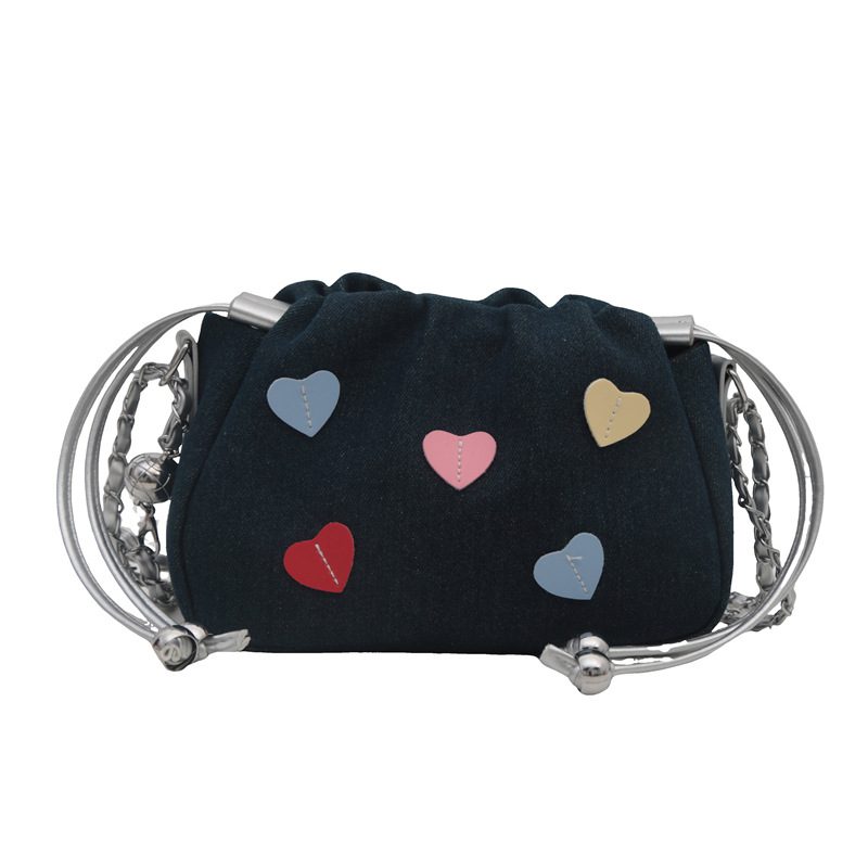 Colorful Heart Print Casual Crossbody Bag view 7