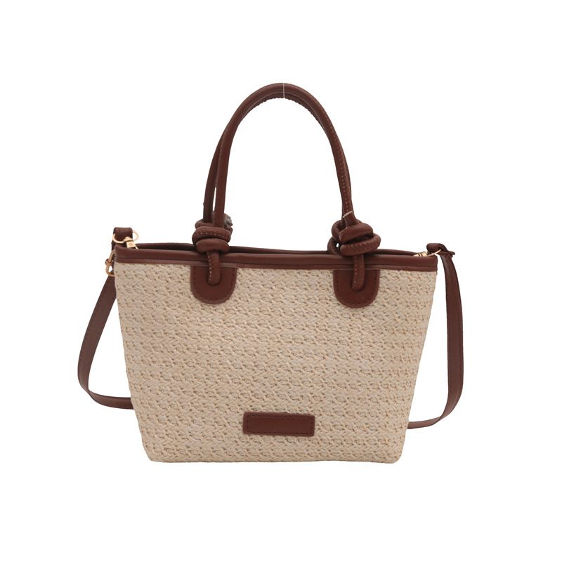Woven Straw Top-Handle Crossbody Bag view 6