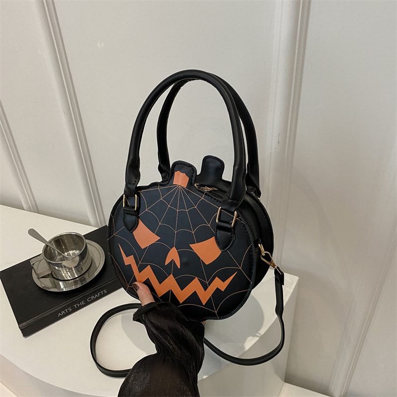Halloween Pumpkin Colorblock Crossbody Bag view 4