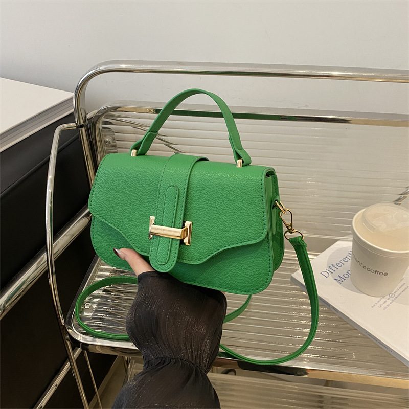 French Vintage Belted Small Square Bag view 2