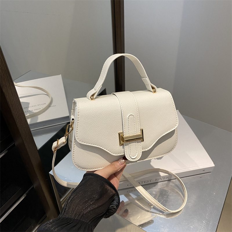 French Vintage Belted Small Square Bag view 4