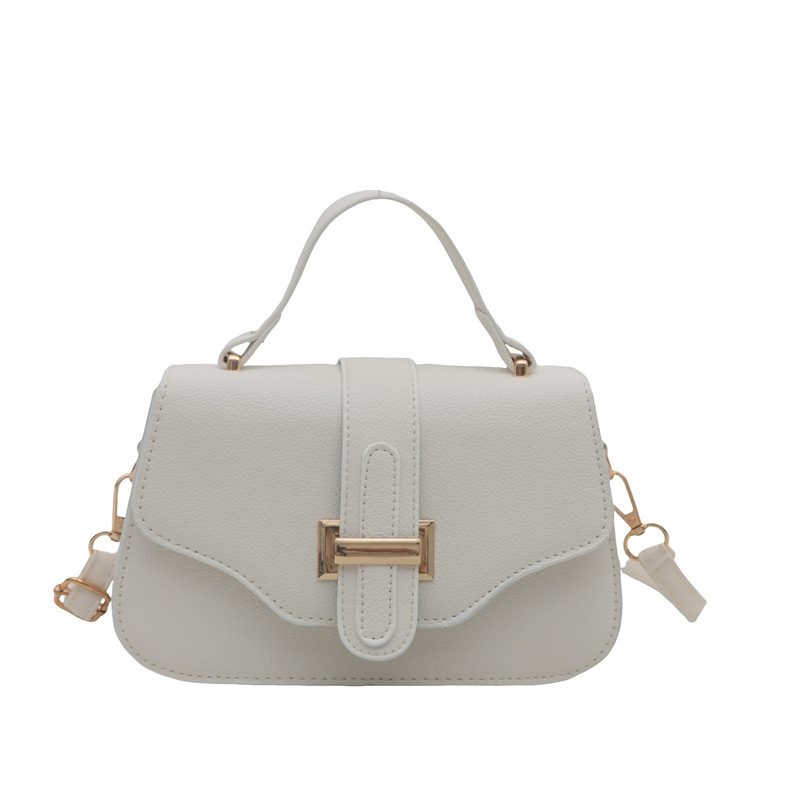 French Vintage Belted Small Square Bag view 6