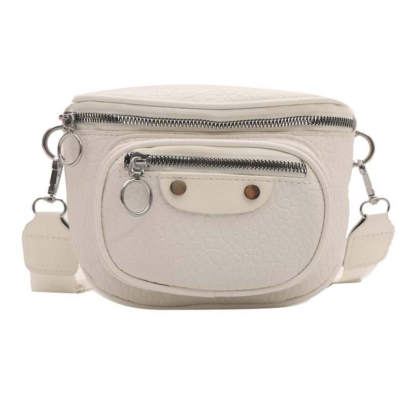 Litchi Grain Wide Strap Crossbody Bag view 11