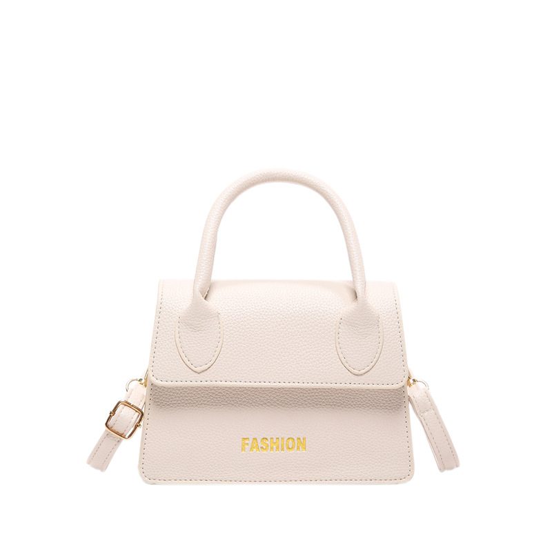 Letter Litchi Grain Top-Handle Crossbody Bag view 6