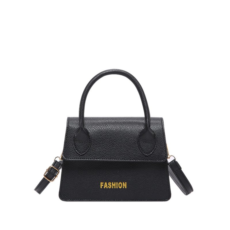 Letter Litchi Grain Top-Handle Crossbody Bag view 7