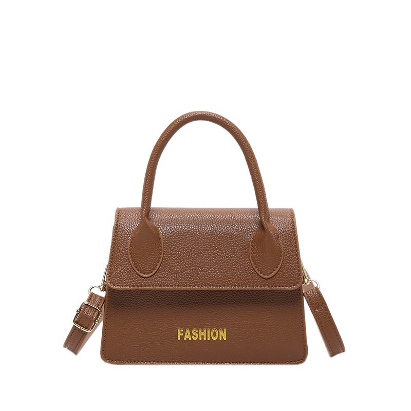 Letter Litchi Grain Top-Handle Crossbody Bag view 8