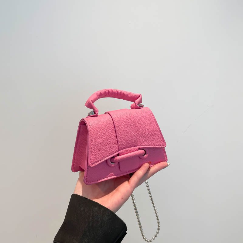 Mini Litchi Textured Chain Crossbody Bag view 2