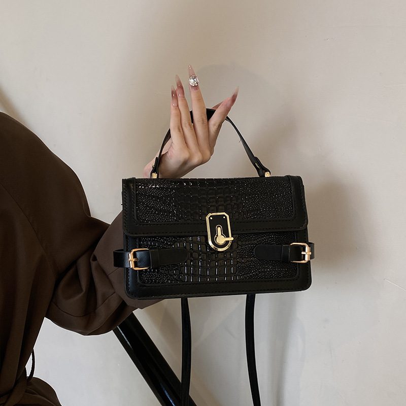 Crocodile Embossed PU Crossbody Bag view 2