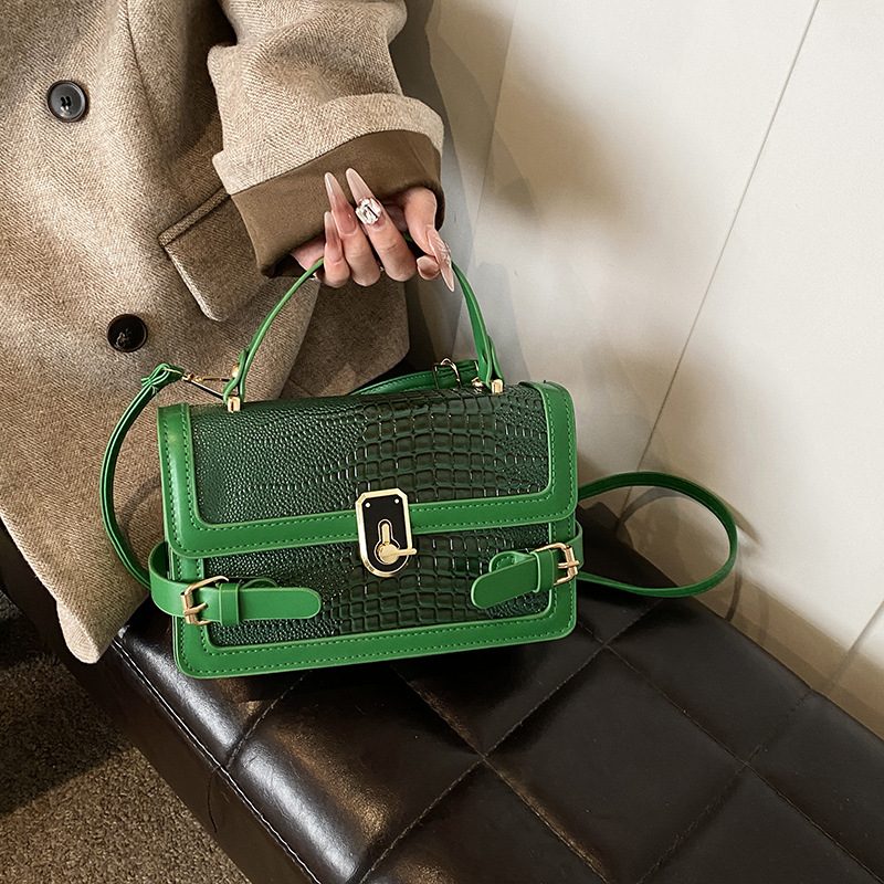 Crocodile Embossed PU Crossbody Bag view 4