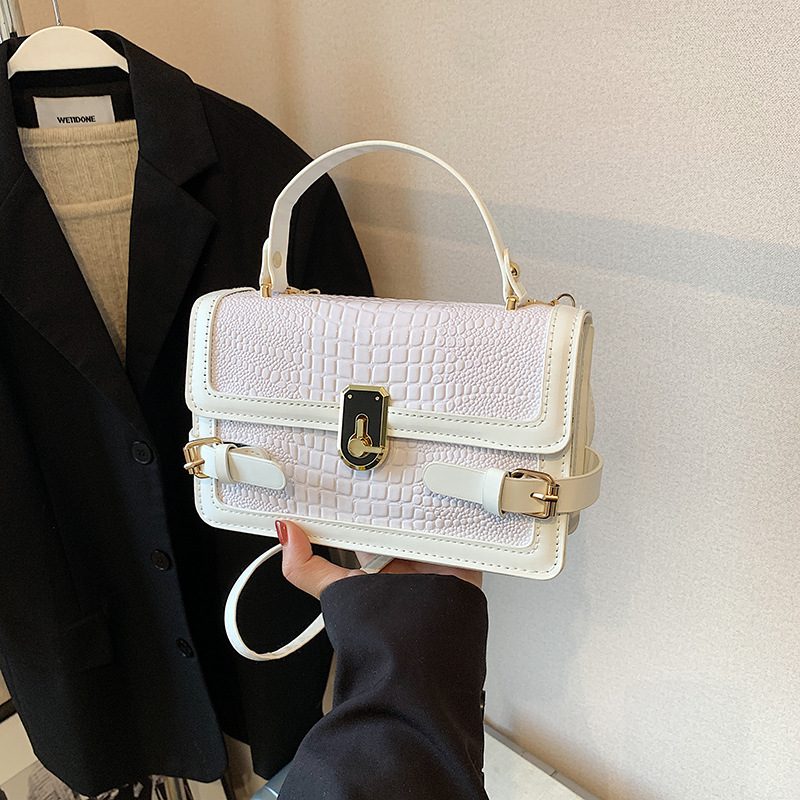 Crocodile Embossed PU Crossbody Bag view 5