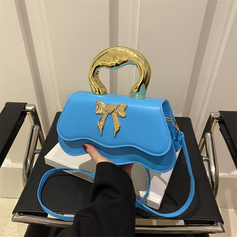 Candy Color Bow Top-Handle Crossbody Bag view 2