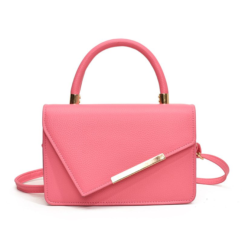 Litchi Textured Minimalist Crossbody Bag view 7