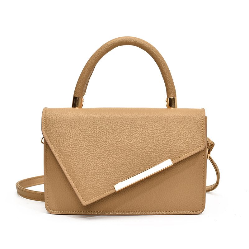 Litchi Textured Minimalist Crossbody Bag view 9