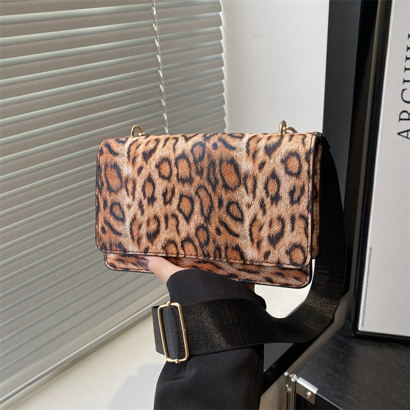 Leopard Chain Small Square Bag view 3