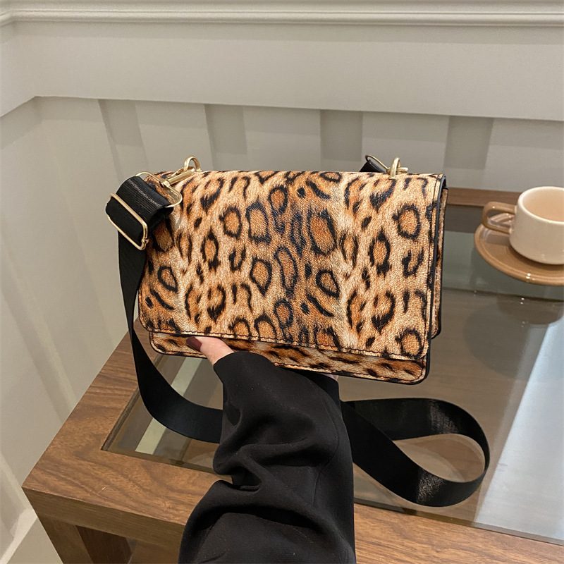 Leopard Chain Small Square Bag view 4