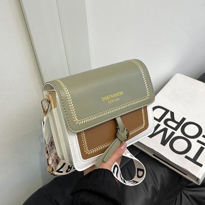 Color Block Shoulder Crossbody Square Bag view 2