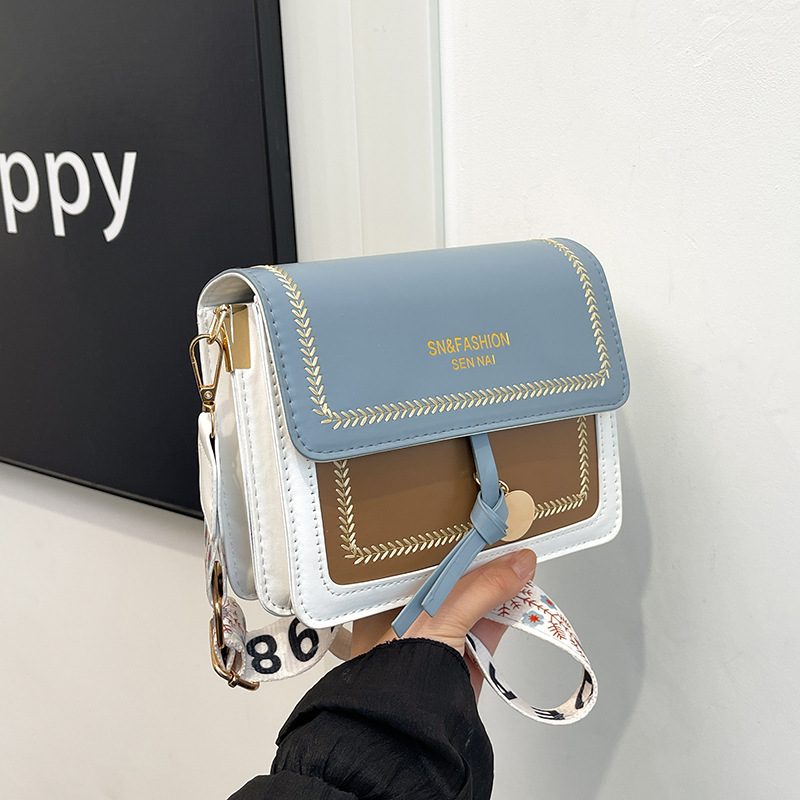Color Block Shoulder Crossbody Square Bag view 3