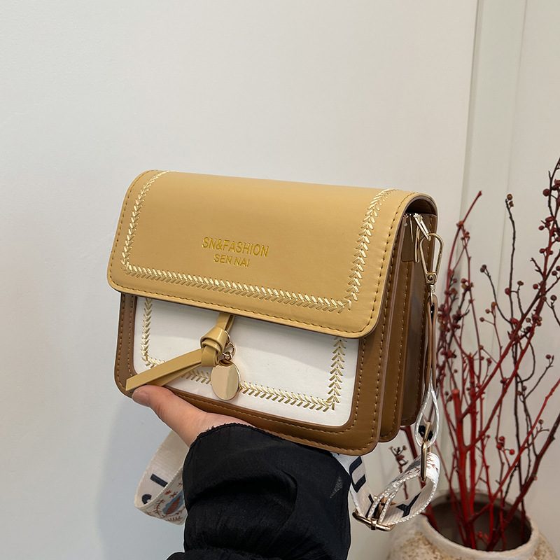 Color Block Shoulder Crossbody Square Bag view 4
