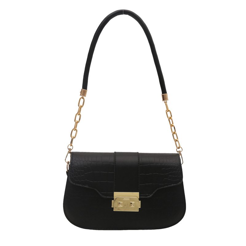 Crocodile Embossed Retro Underarm Shoulder Bag view 5