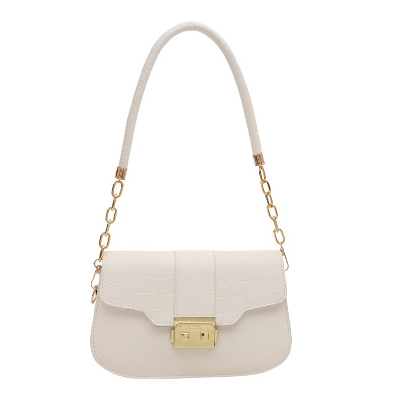 Crocodile Embossed Retro Underarm Shoulder Bag view 7