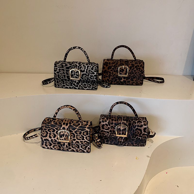 Leopard Print Retro Crossbody Square Bag