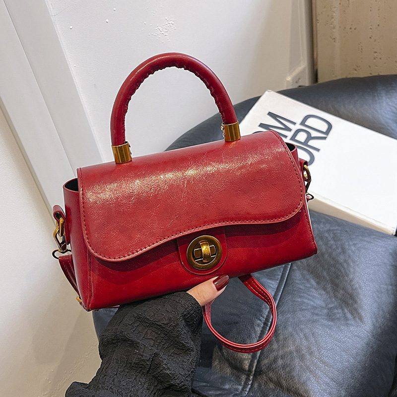 Retro Top-Handle Crossbody Square Bag view 2