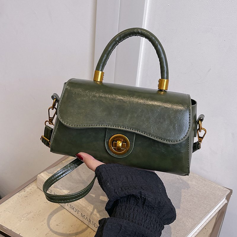 Retro Top-Handle Crossbody Square Bag view 4