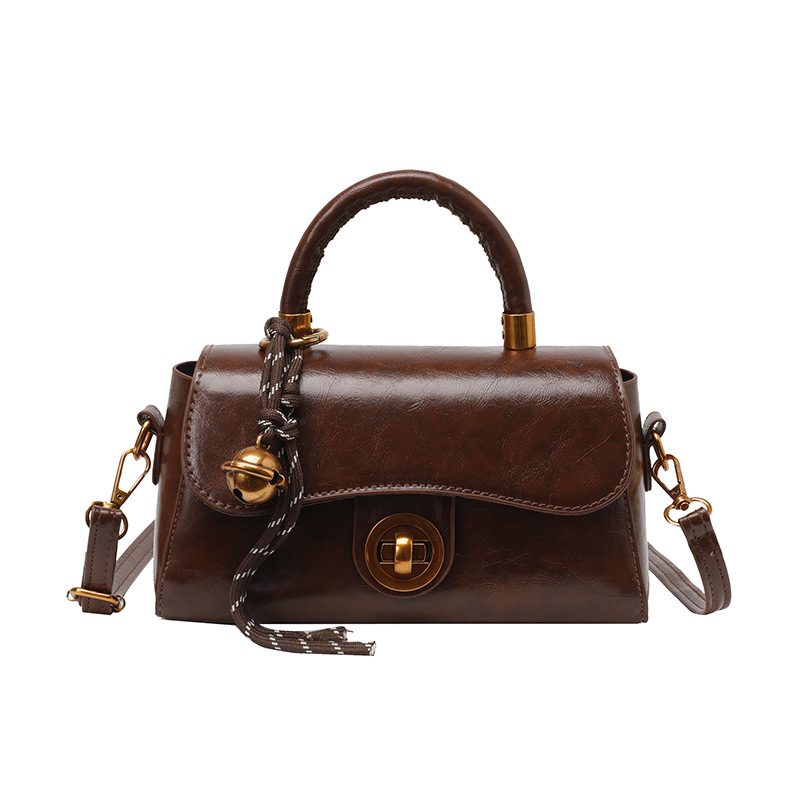 Retro Top-Handle Crossbody Square Bag view 7