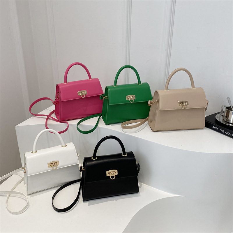 Minimalist Top-Handle Crossbody Square Bag