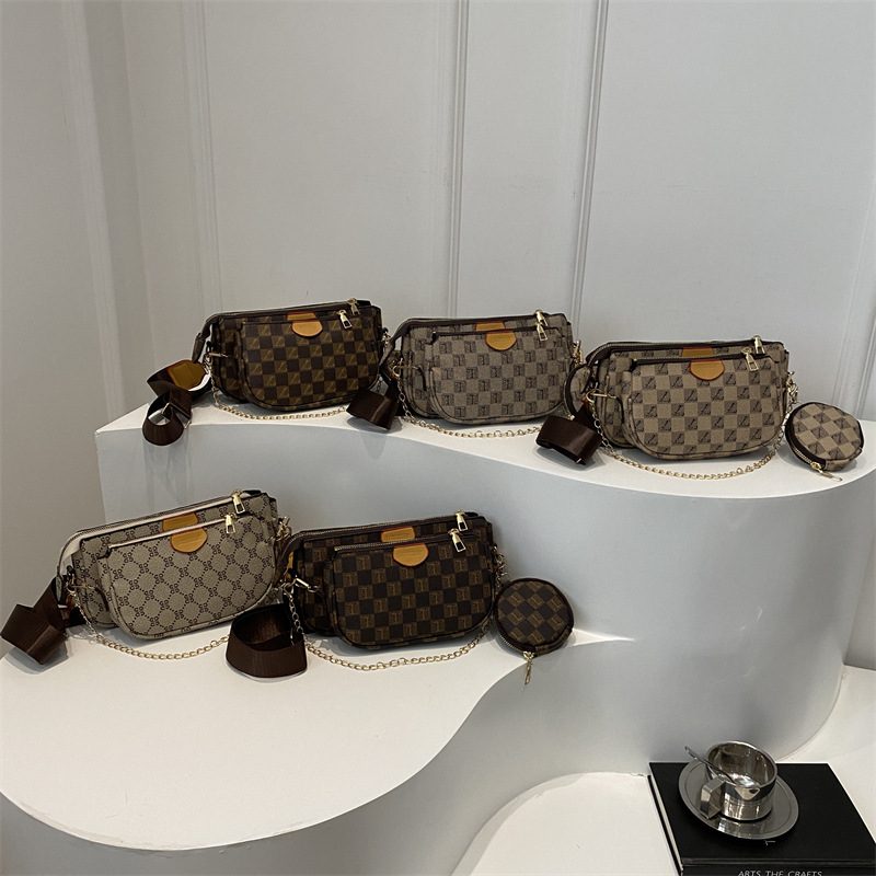 Printed British Style Crossbody Bag