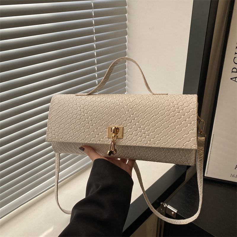 Woven Texture Minimalist Top-Handle Crossbody Bag view 2
