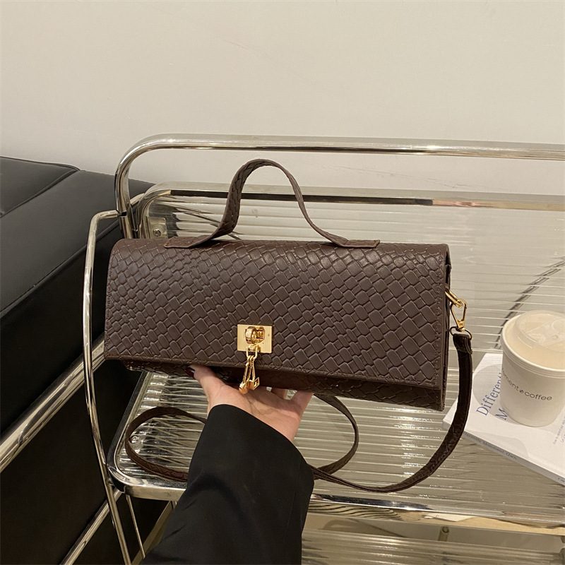 Woven Texture Minimalist Top-Handle Crossbody Bag view 3