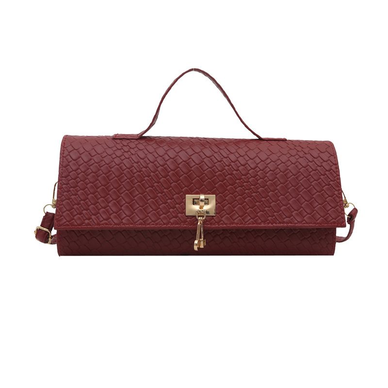 Woven Texture Minimalist Top-Handle Crossbody Bag view 9