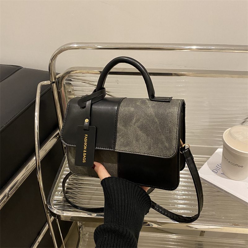 Minimalist Small Square Top-Handle Shoulder Bag view 2