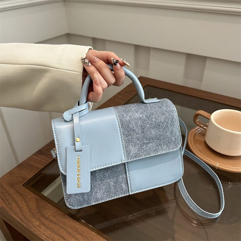 Minimalist Small Square Top-Handle Shoulder Bag view 4