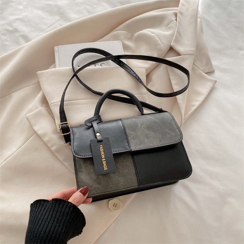 Minimalist Small Square Top-Handle Shoulder Bag view 6